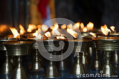 Butter candle Stock Photo